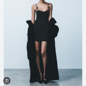 Zara Black Spaghetti Strap Dress